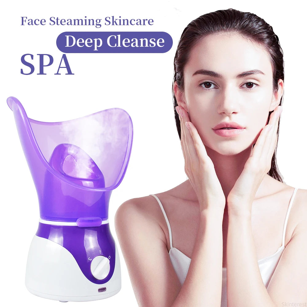 50ML Facial Steamer Nose Steamer Hot Sprayer Face Humidifier Skin Moisturizing Pores Cleansing Skin Deep Hydration Control Oil