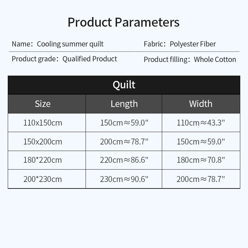 Polyester cotton quilted