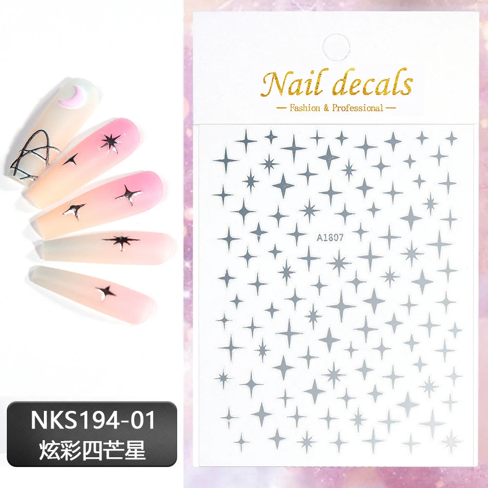 3D Star Nail Art Stickers