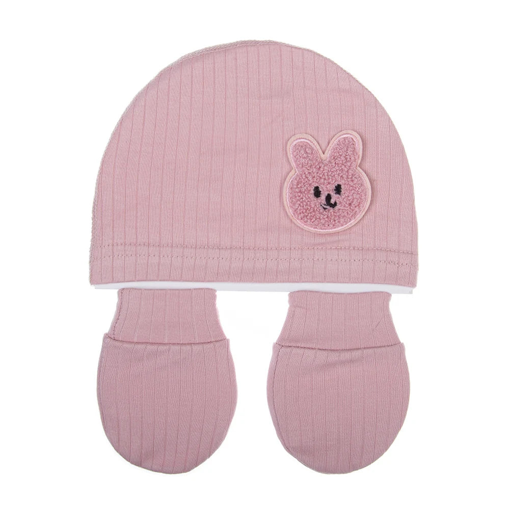 3 Pcs/set Cotton Newborn Hat Mittens Foot Cover