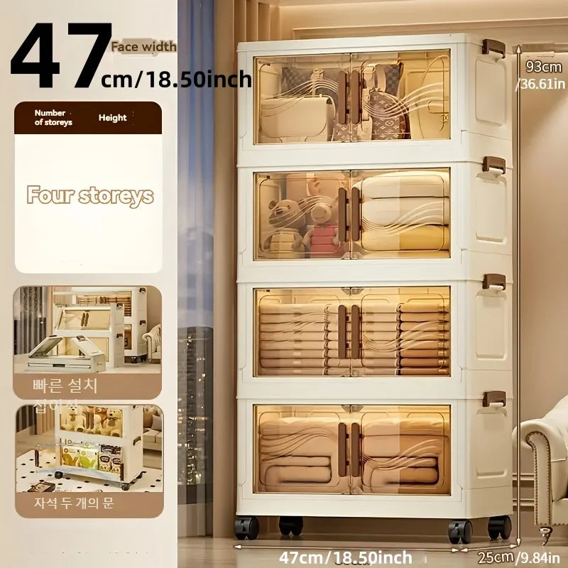 Fold-able Storage Box with Clear Door