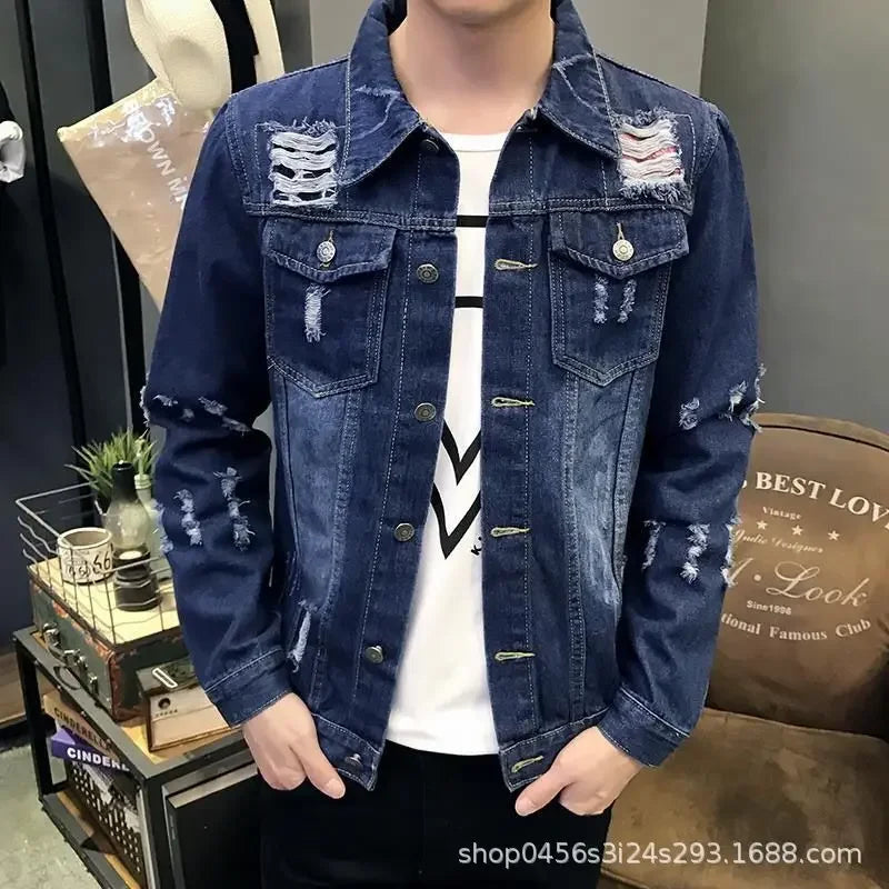 Men's Trendy Denim Korean Style Unique Top