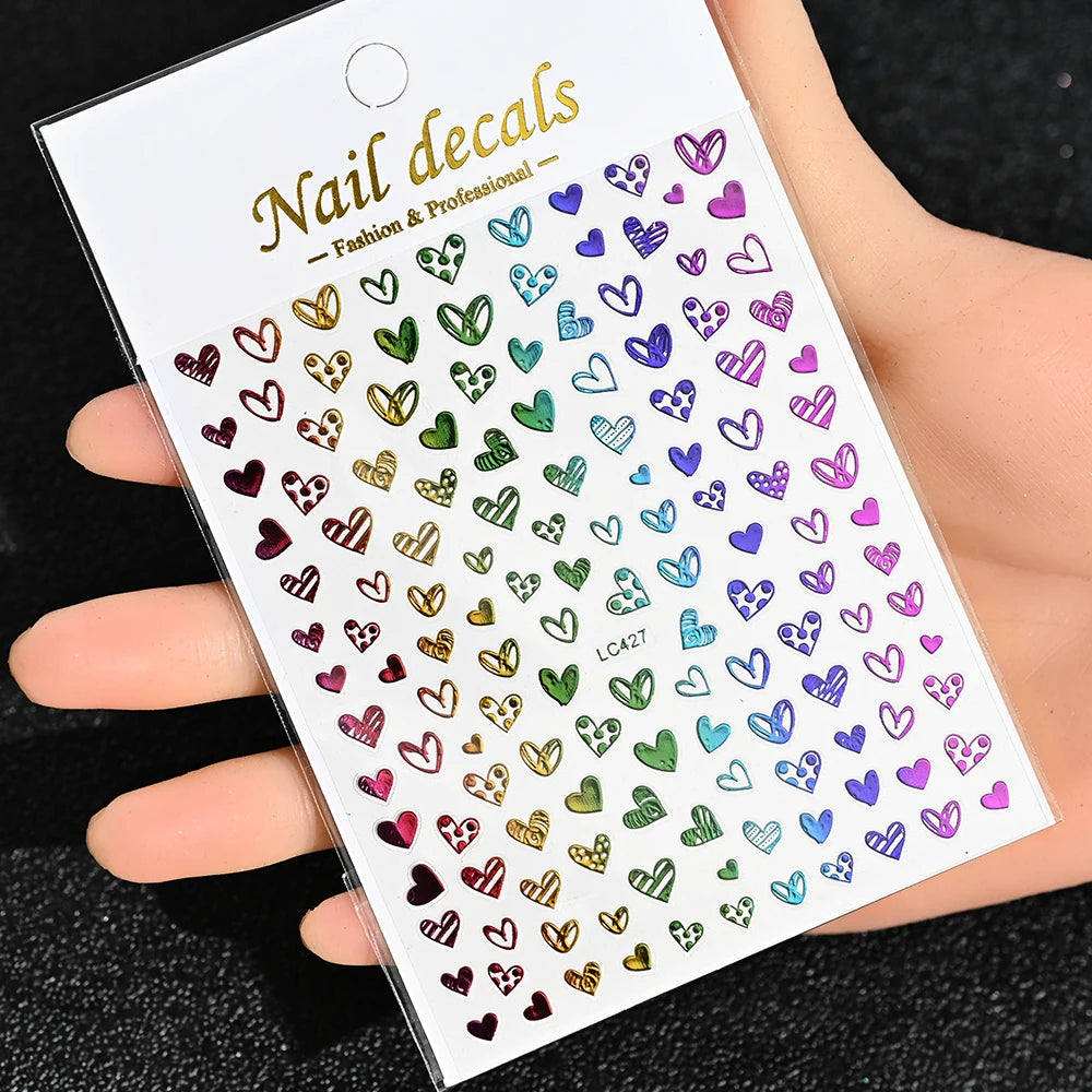 3 D Bronzing Nail Art Sticker