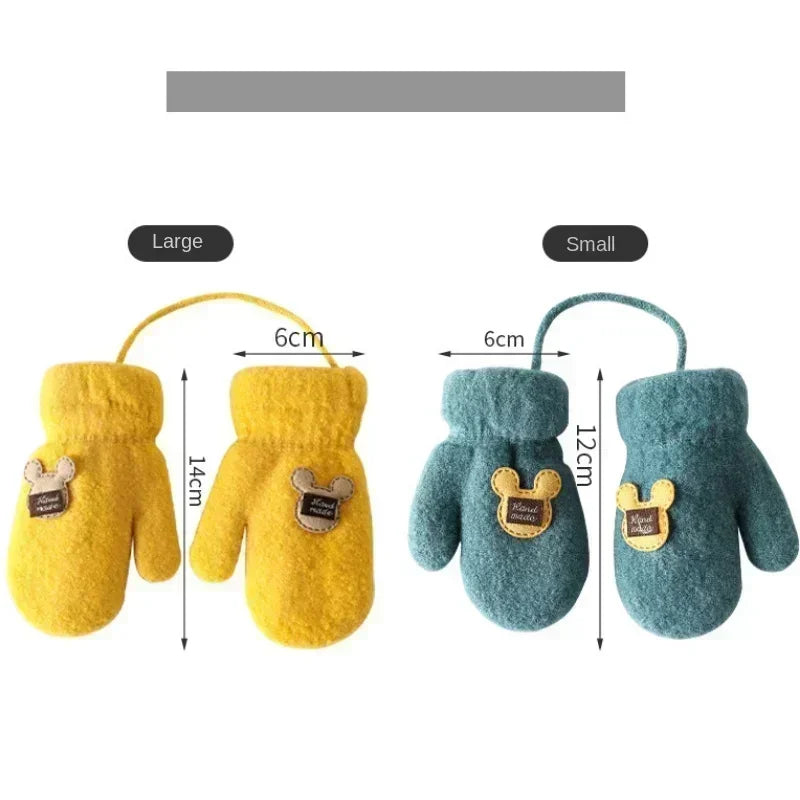 Baby Mohair Plush Thick Gloves
