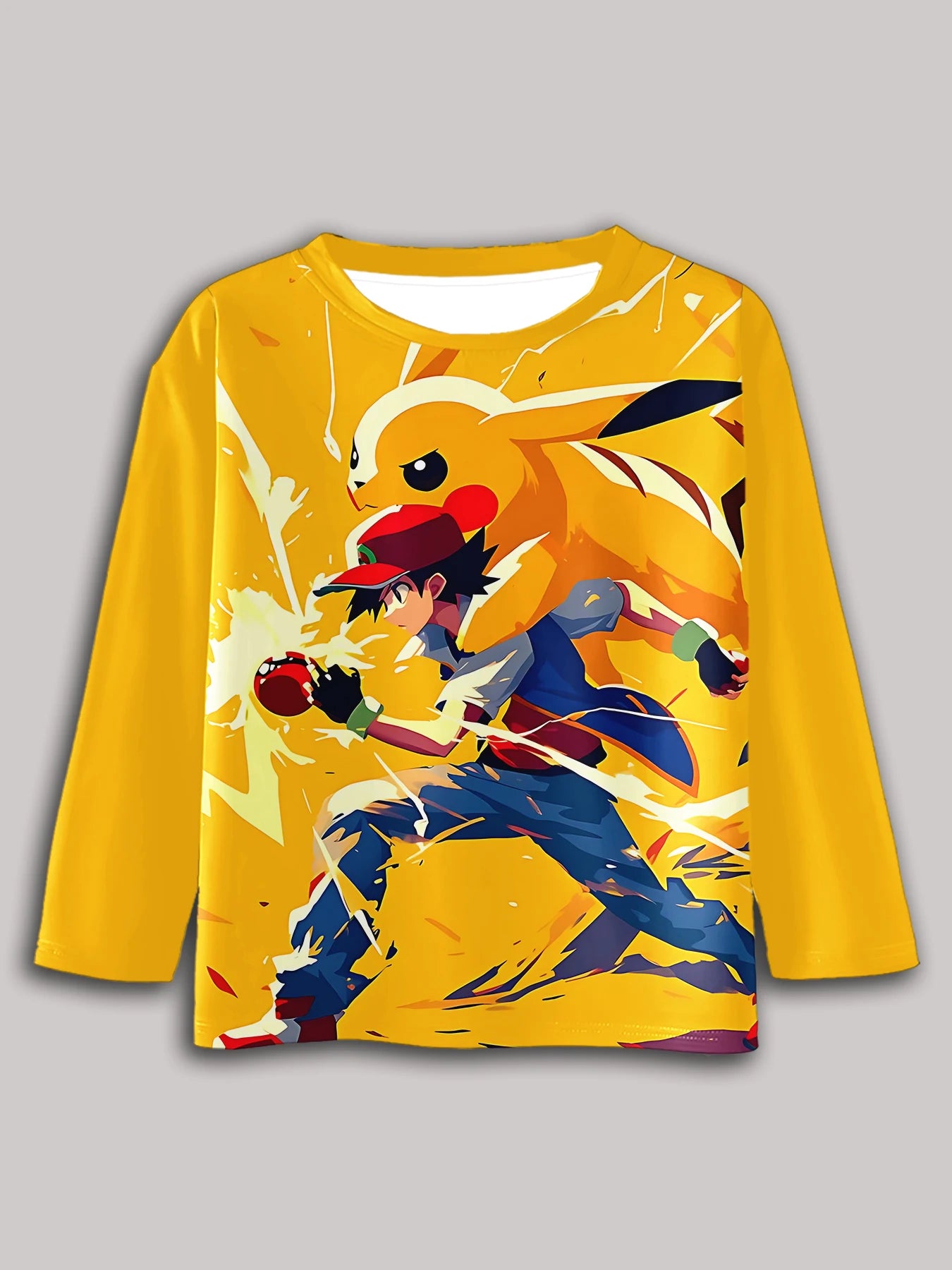 3D Print Casual Round Neck Boys and Girls Tops