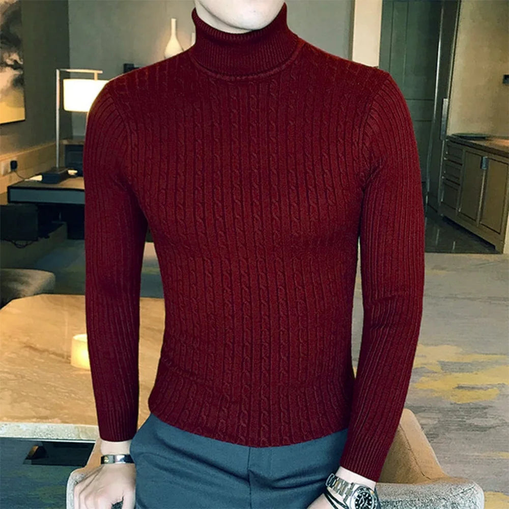 Men's Warm Knitted Sweater Bottoming Shirt