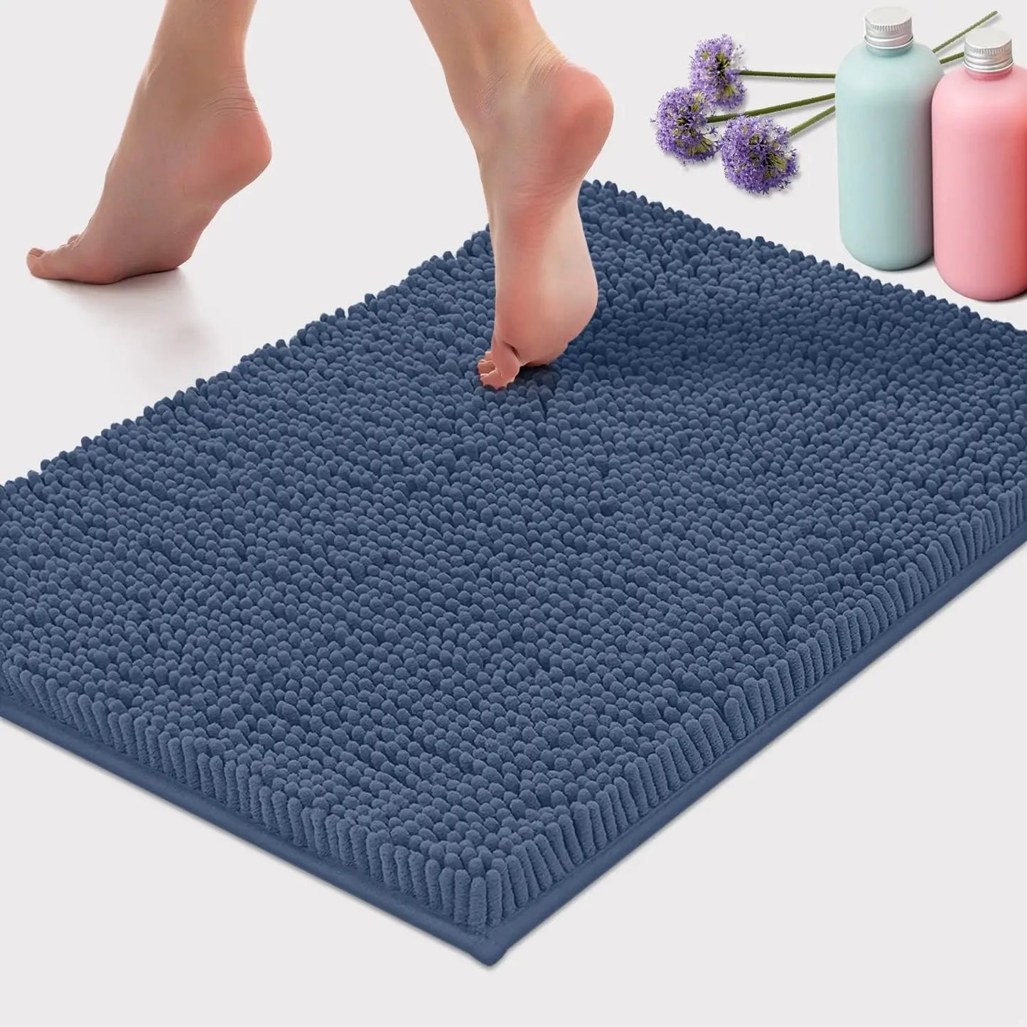 Chenille Absorbent Soft Plush Bath Mat
