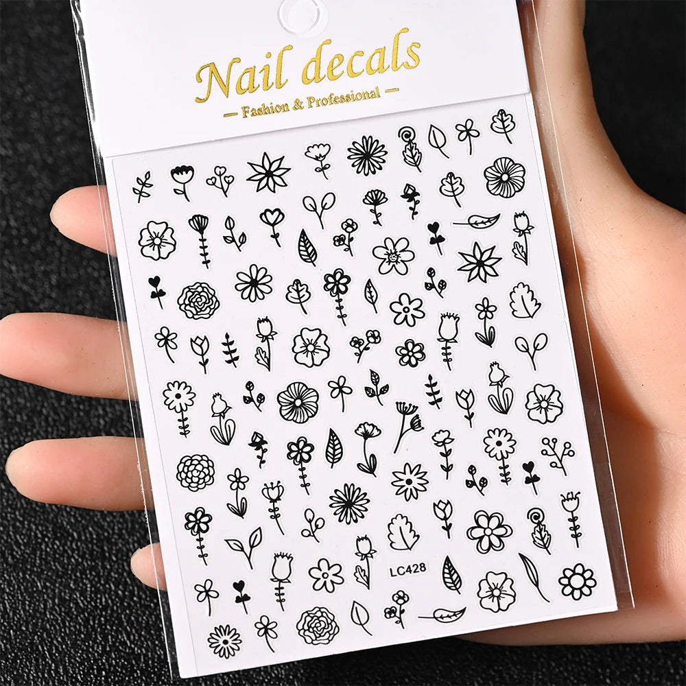 3 D Bronzing Nail Art Sticker