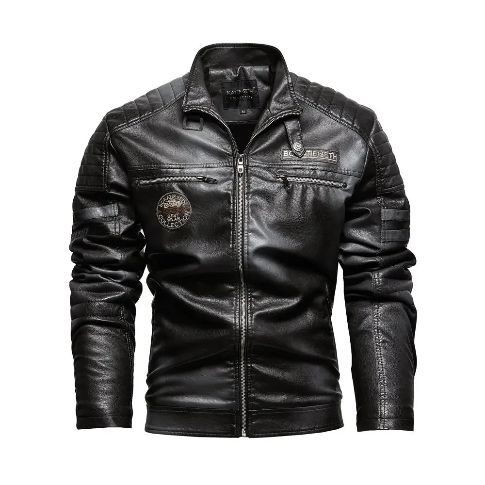 Men's Leather Winter Slim PU Jacket