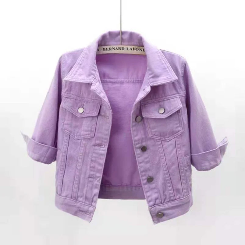 Women Denim Jean Jackets Casual Tops