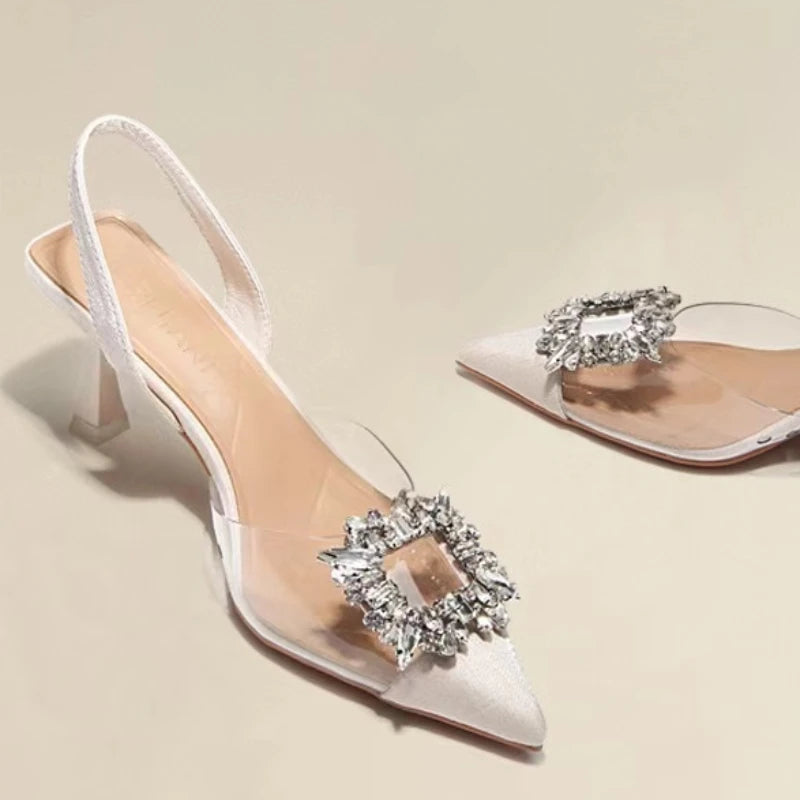 New Sexy Banquet Crystal Transparent High Heels
