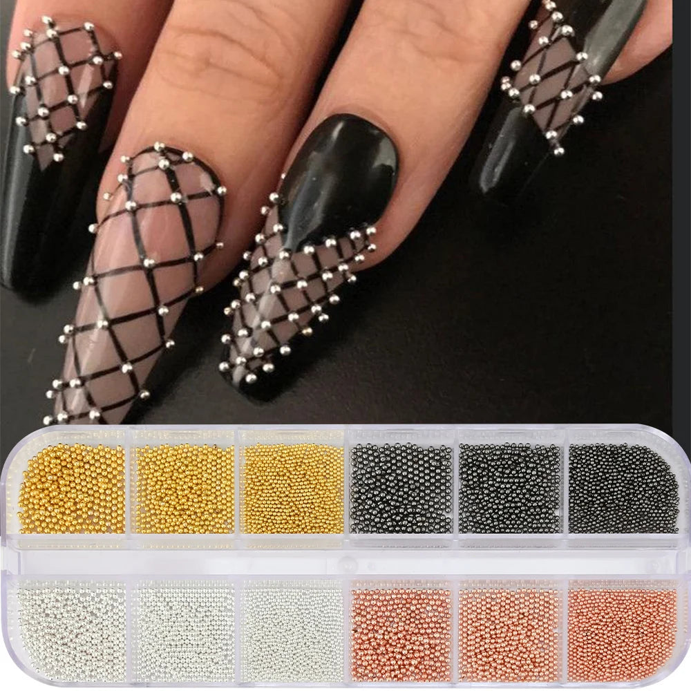 1 Box Half Round Flat back Nail Rhinestones
