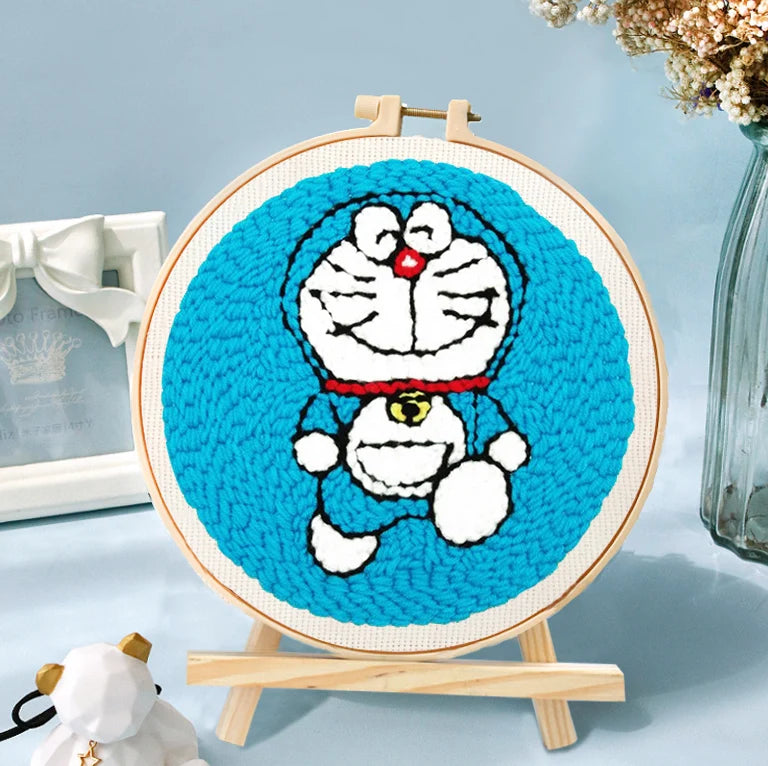 GATYZTORY DIY Animals Embroidery Kit Stitching Punch Needle Craft Pattern Printed Needlework Cross Stitch children Art