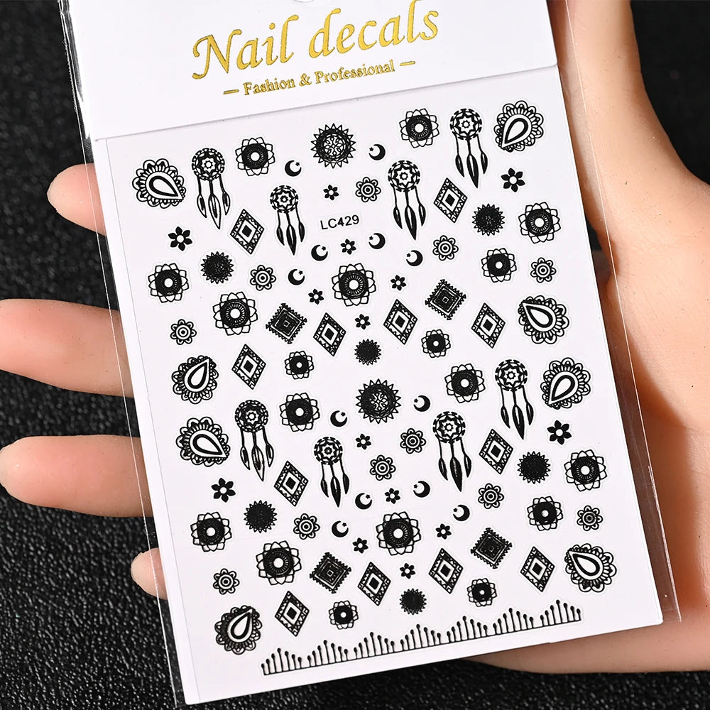 3 D Bronzing Nail Art Sticker