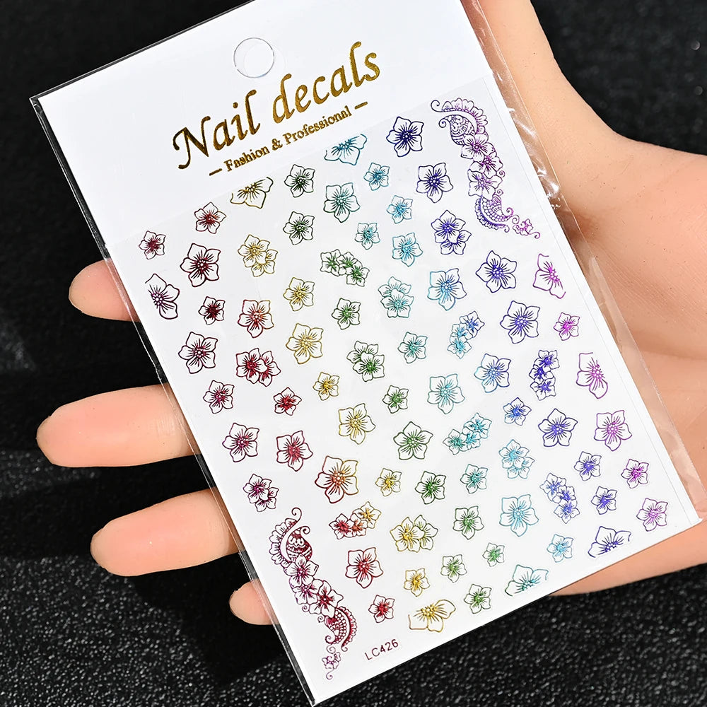 3 D Bronzing Nail Art Sticker