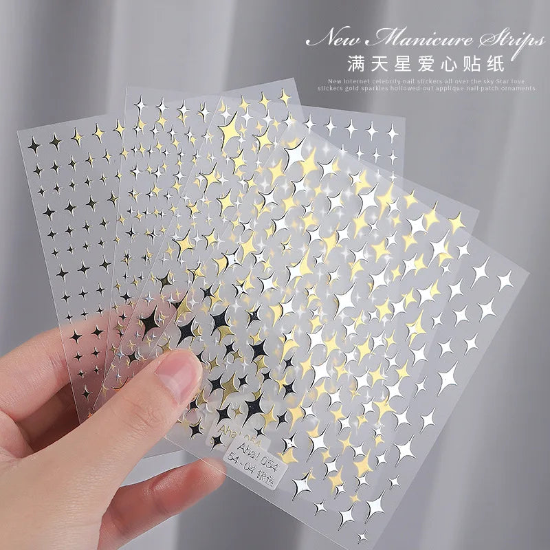 3D Star Nail Art Stickers