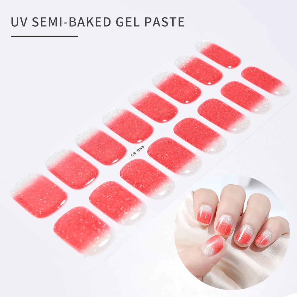 Transparent Semi Cured Gel Nail Strips