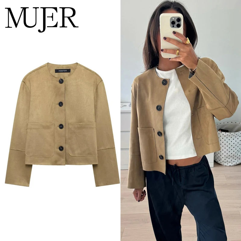 Suede Women Varsity Bomber Jacket