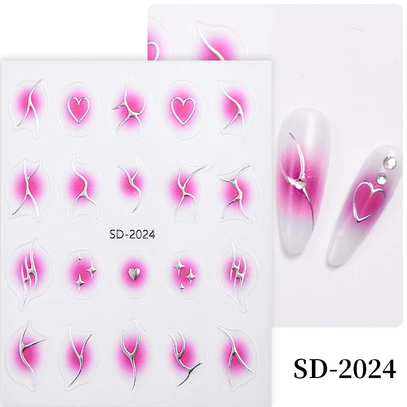 3 D White Bow knot Flower Nail Art Sticker