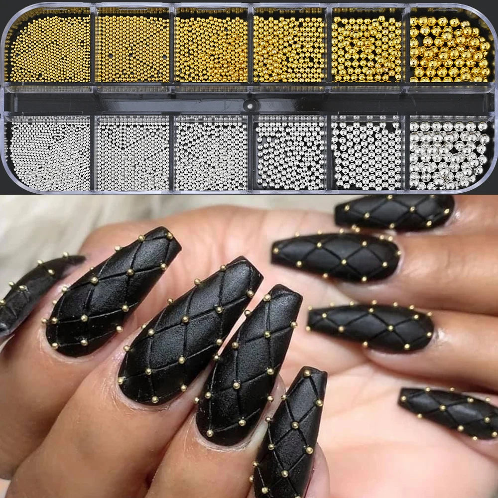 1 Box Half Round Flat back Nail Rhinestones