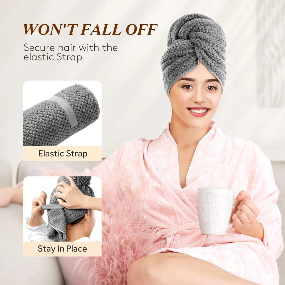 Microfiber Hair Towel Extra Large Wrap