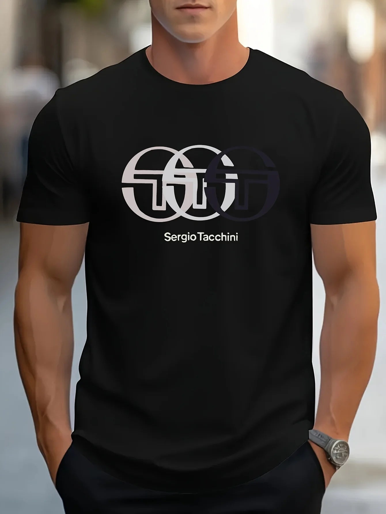 Men's Sergio Tacchini Pattern T-shirt