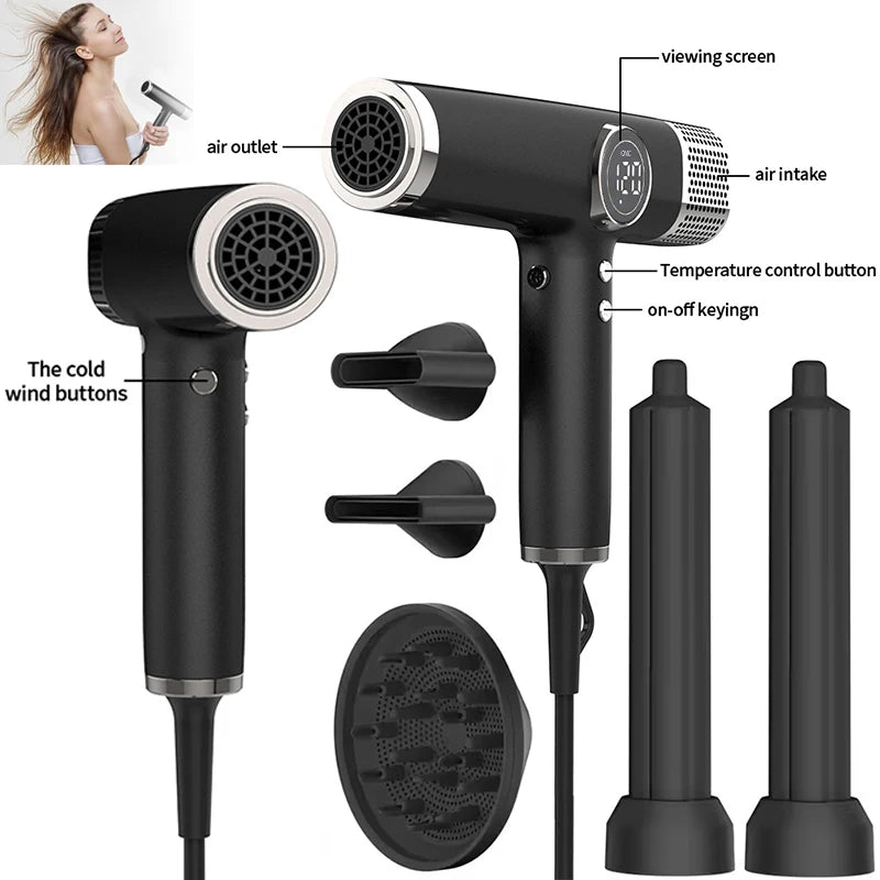 Professional 1800W High Power Speed Negative Ionic Hair Blower Dryer Electric Salon Hot And Cold Air Hair Dryer With Diffuser
