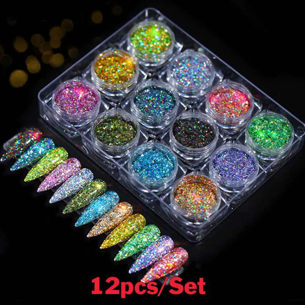 Sparkly Holographic Fine Sugar Nail Powder