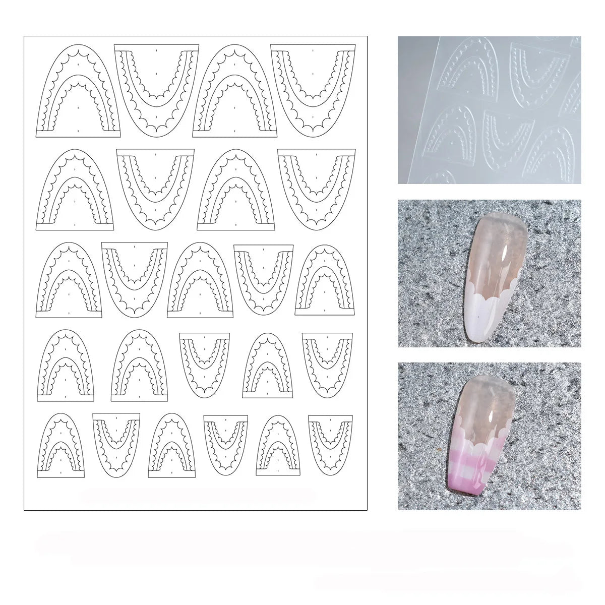 Hollow Lace Self-Adhesive Nail Stickers