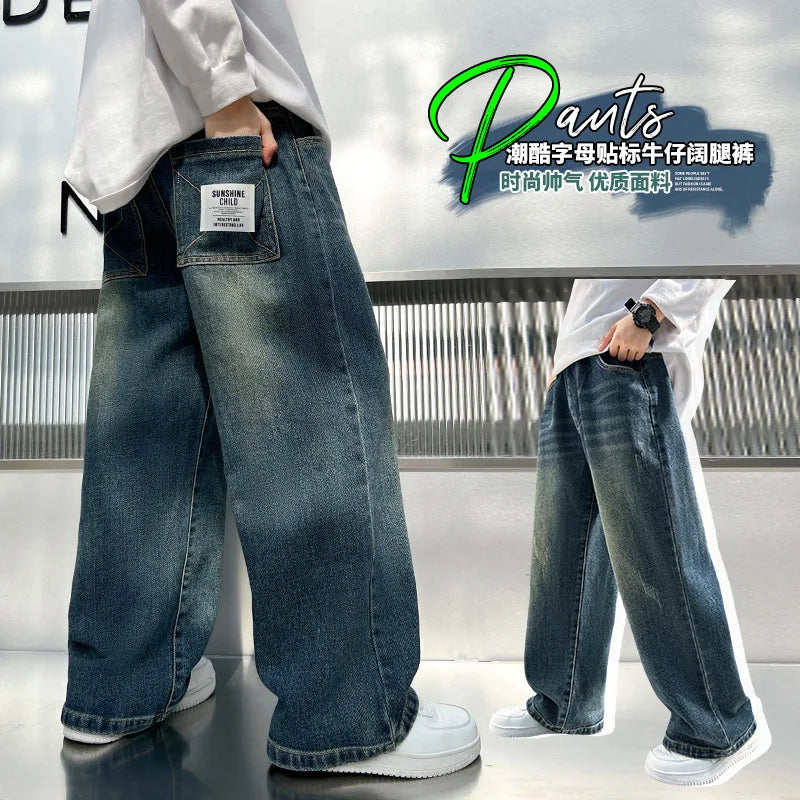 New teenage Casual Retro Loose Handsome Pants