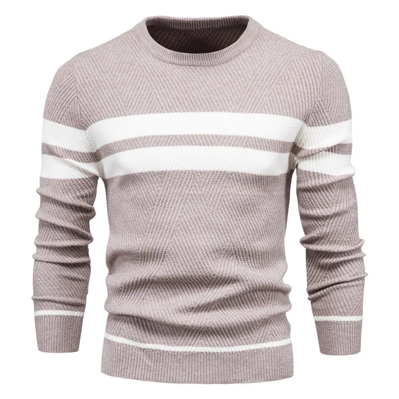 Men's Patchwork Warm Slim Sweater