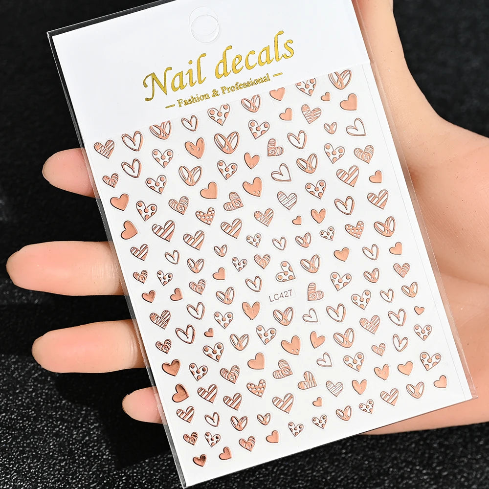 3 D Bronzing Nail Art Sticker