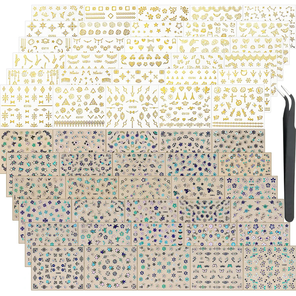 3 D Flowers Cherry Blossoms Rose Daisy Nail