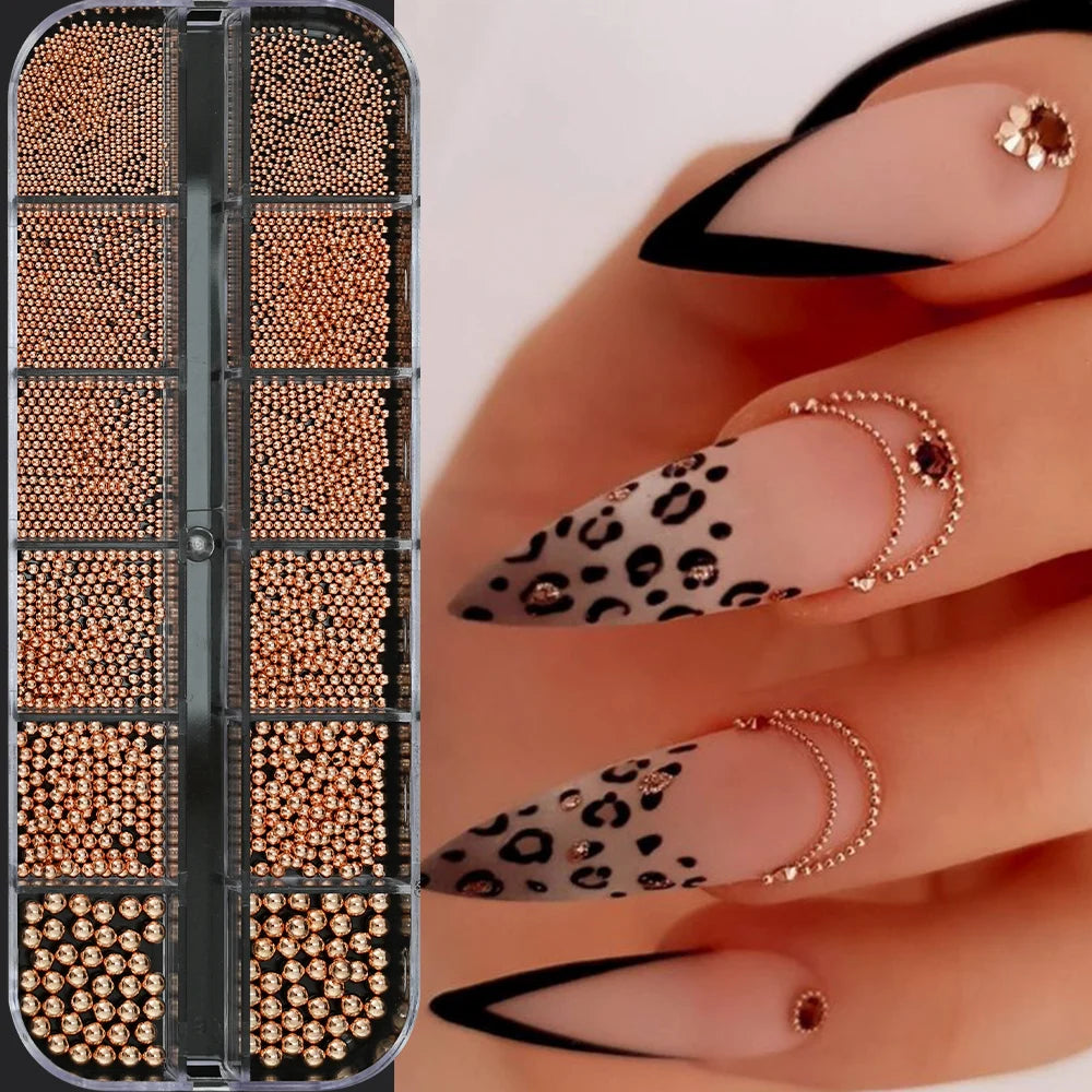 1 Box Half Round Flat back Nail Rhinestones