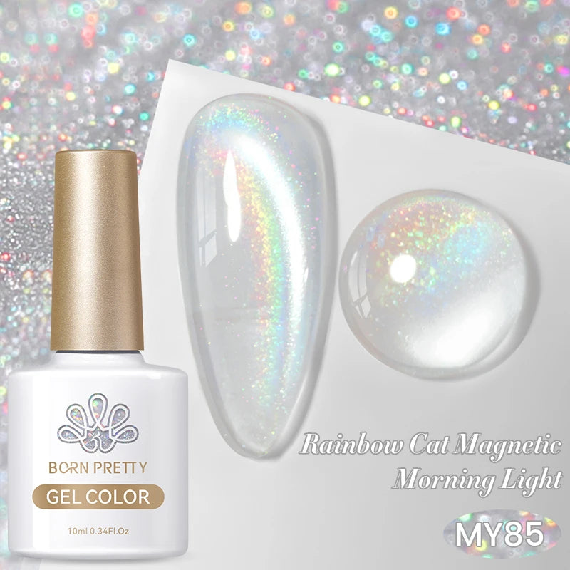 Rainbow Water Light Cat Magnetic Gel Nail Polish