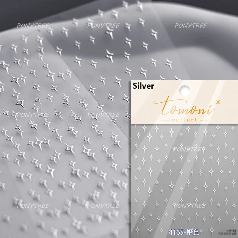 Star Moon Love Heart Necklace Nail Sticker