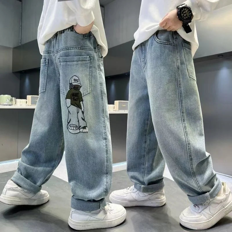 Boys Denim breathable Casual Jeans Pants