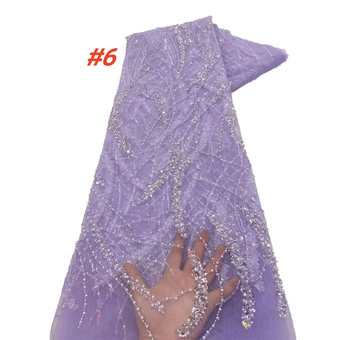 Luxury French Mesh Lace Beads Fabric 2025 High Quality African Nigerian Sequins Lace Lace For Women Wedding Party Dresses Sewing