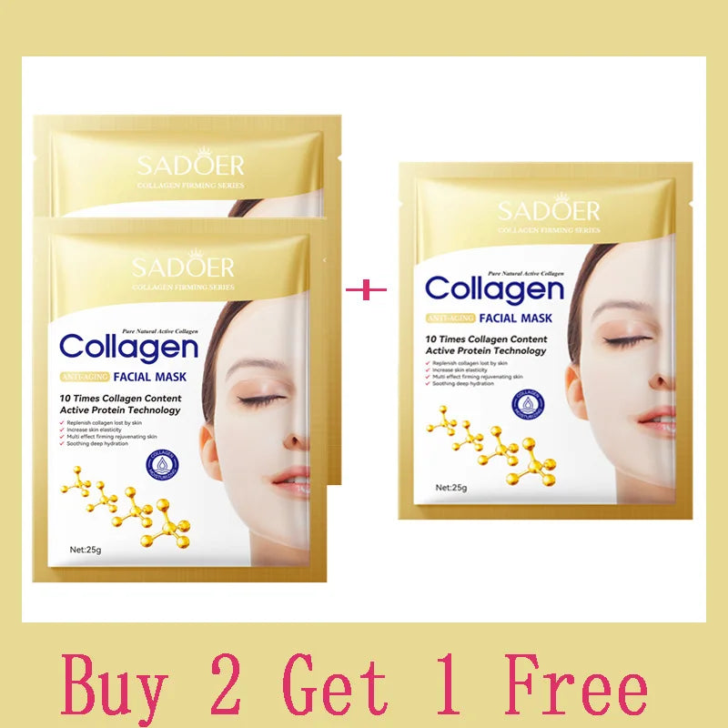 10PCS Collagen Anti Wrinkle Facial Mask