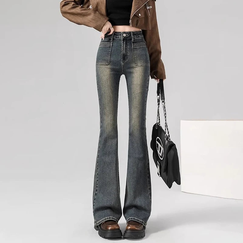 Woman Vintage Flare Korean Bell Bottom Pants