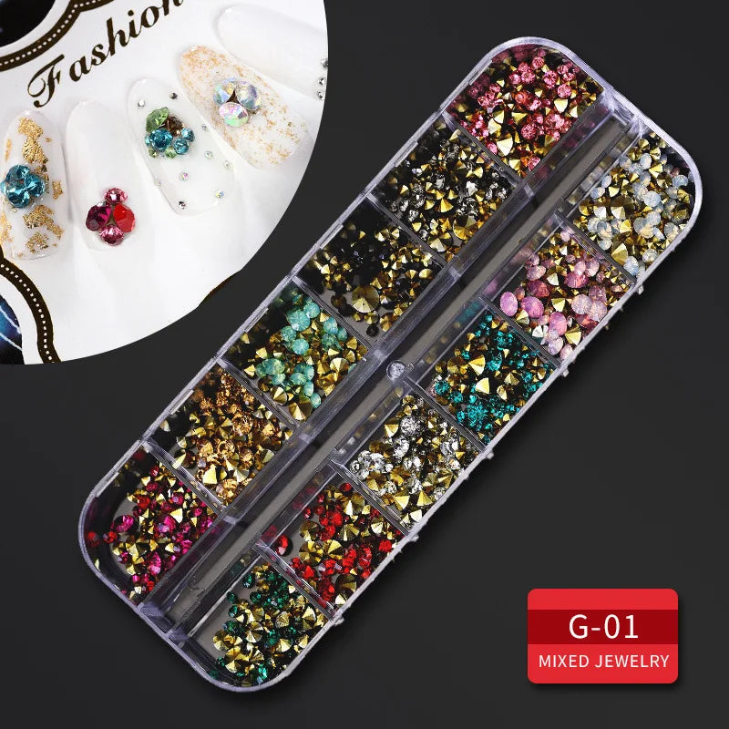 Nail art glitter rhinestone Crystal gems