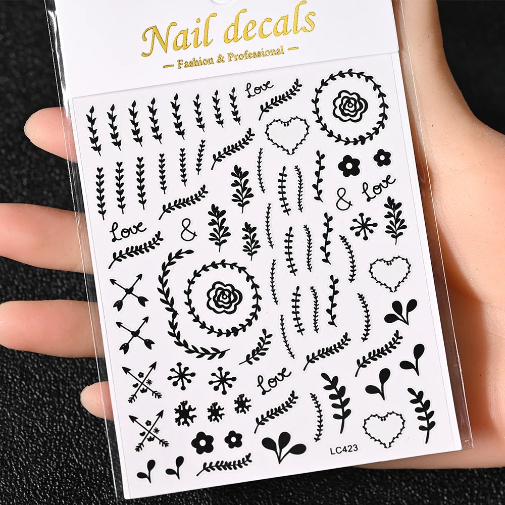 3 D Bronzing Nail Art Sticker