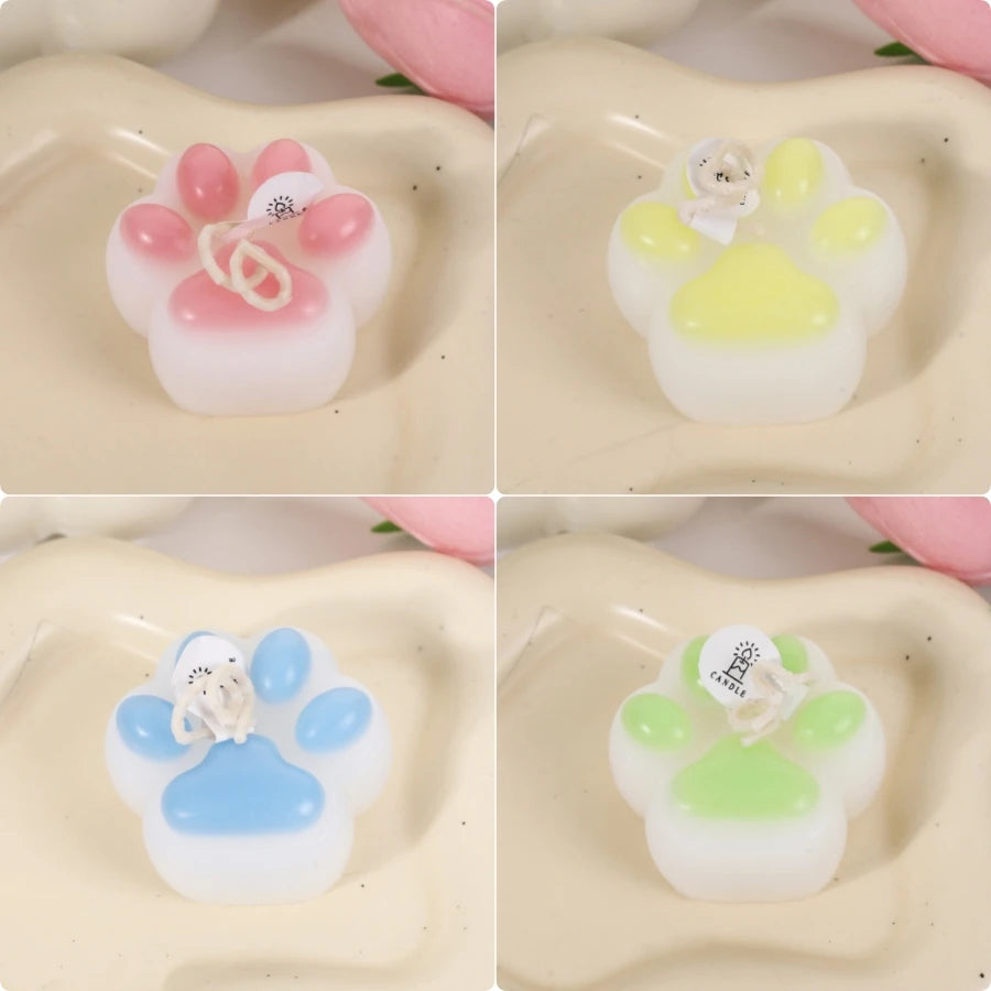 1pc/4pc Cat Paw Design Scented Candle ,For Birthday, Valentine's Day, Diy Home Decoration, party decoration, wedding souvenirs