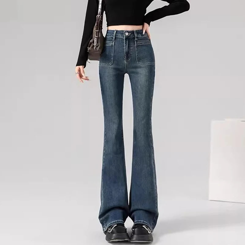 Woman Vintage Flare Korean Bell Bottom Pants