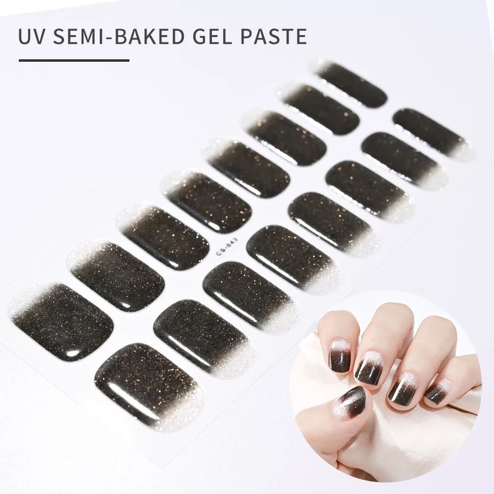 Transparent Semi Cured Gel Nail Strips