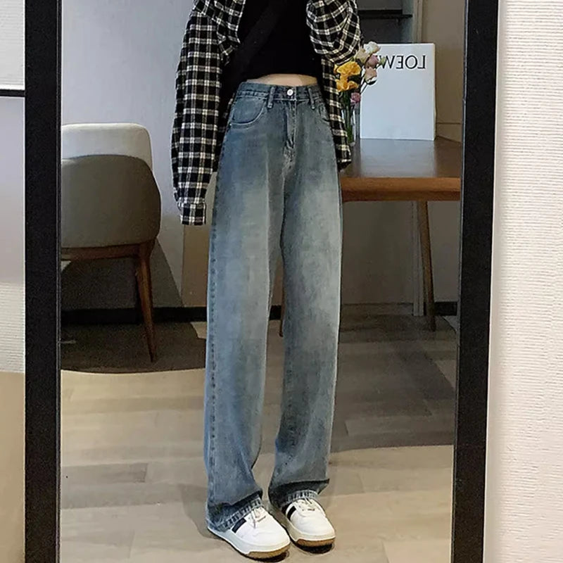 Woman Vintage Fashion Denim Trouser Jeans