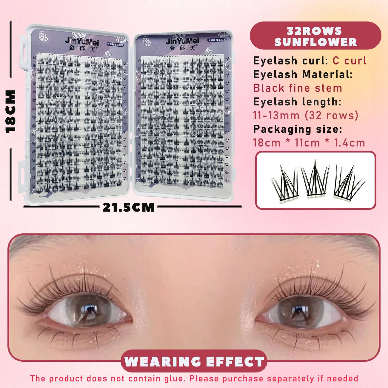 32 Rows Large Capacity Eyelashes Extension