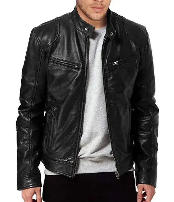 Winter Fashionable PU Leather Men Jacket