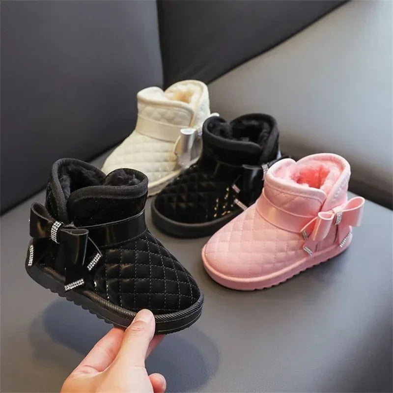 Big Crystal Bow knot Snow Boots