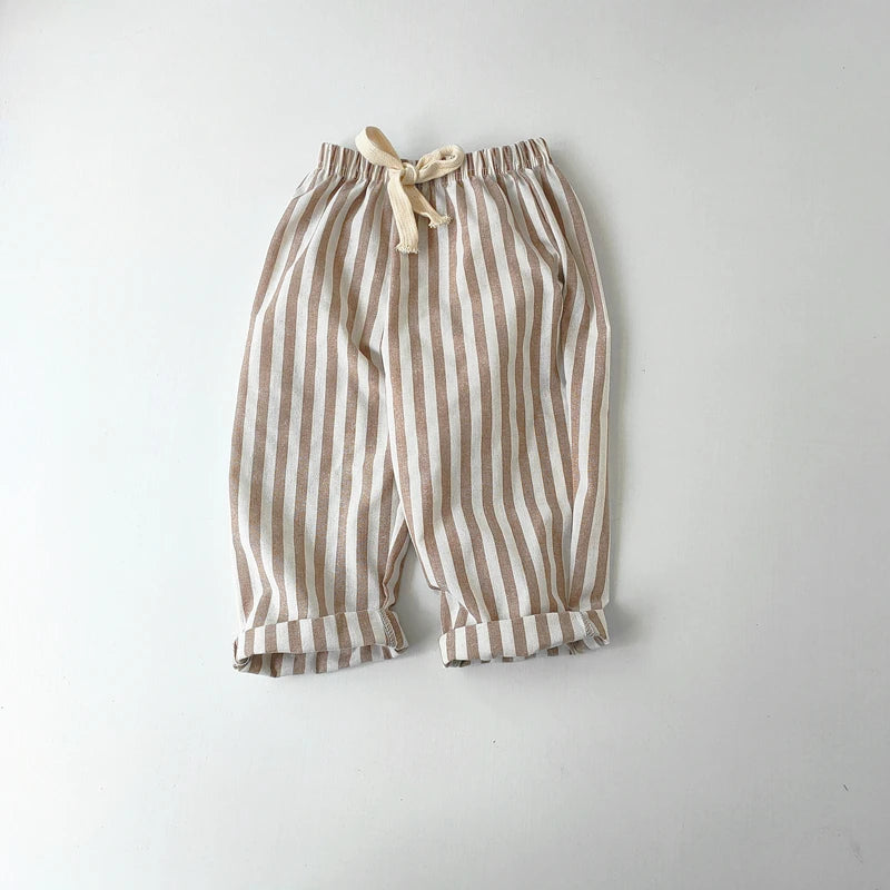 Children's Vintage Linen Cotton Stripe Pants